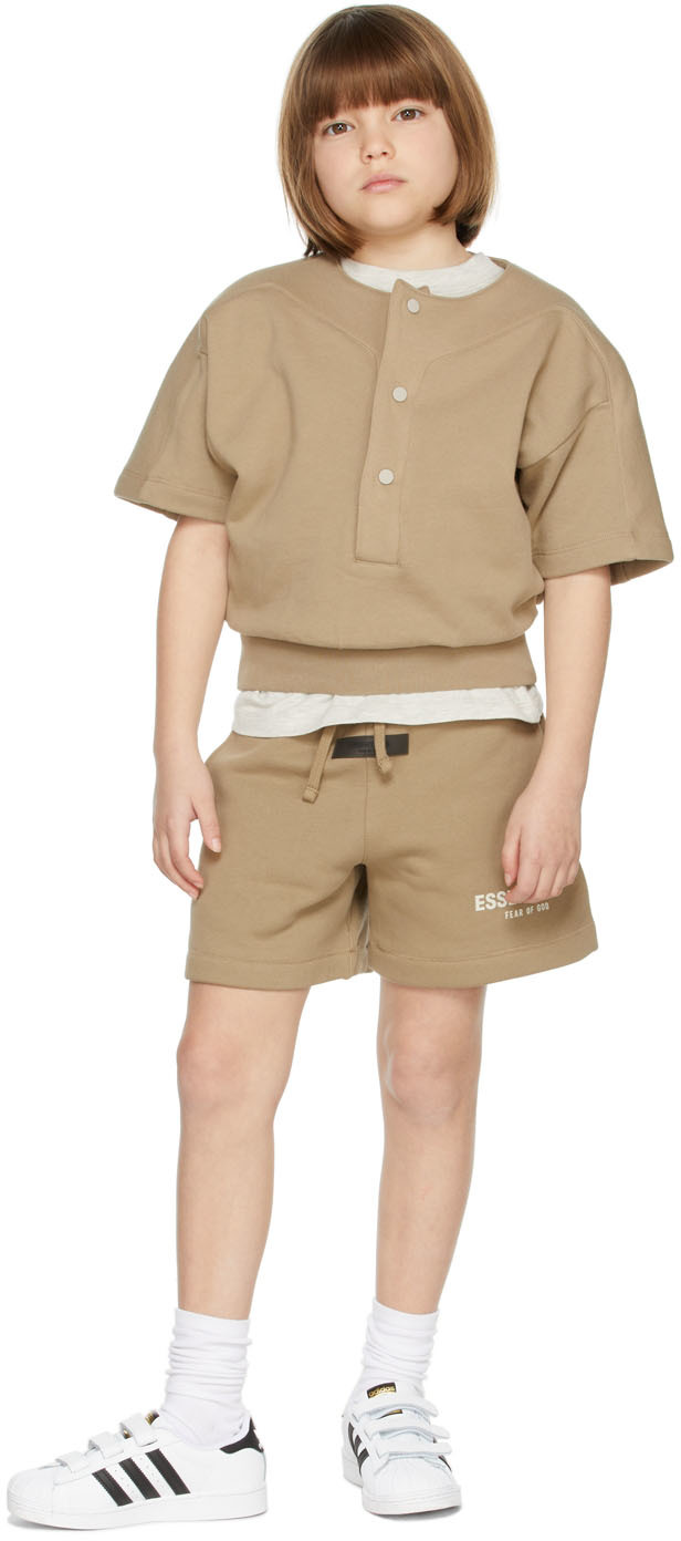 Essentials Kids Tan French Terry Henley
