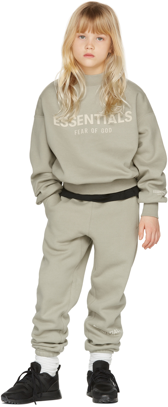 Essentials Kids Green Logo Lounge Pants