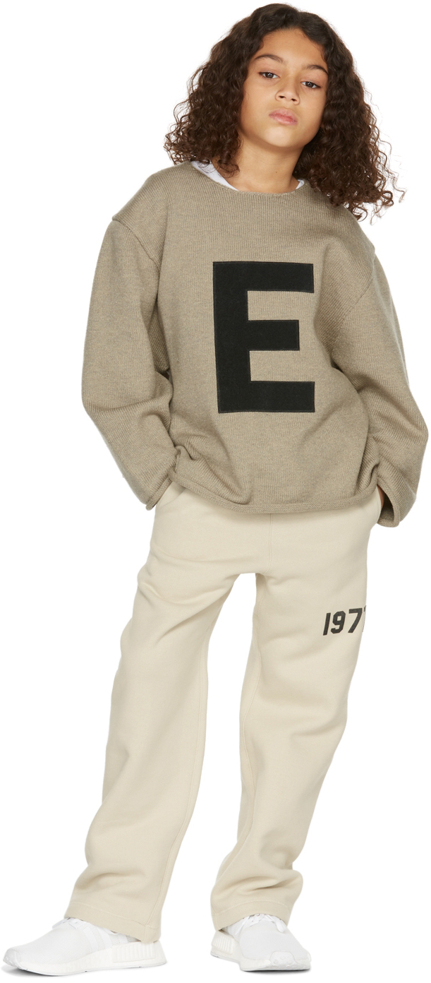 Essentials Kids Beige '1977' Relaxed Lounge Pants