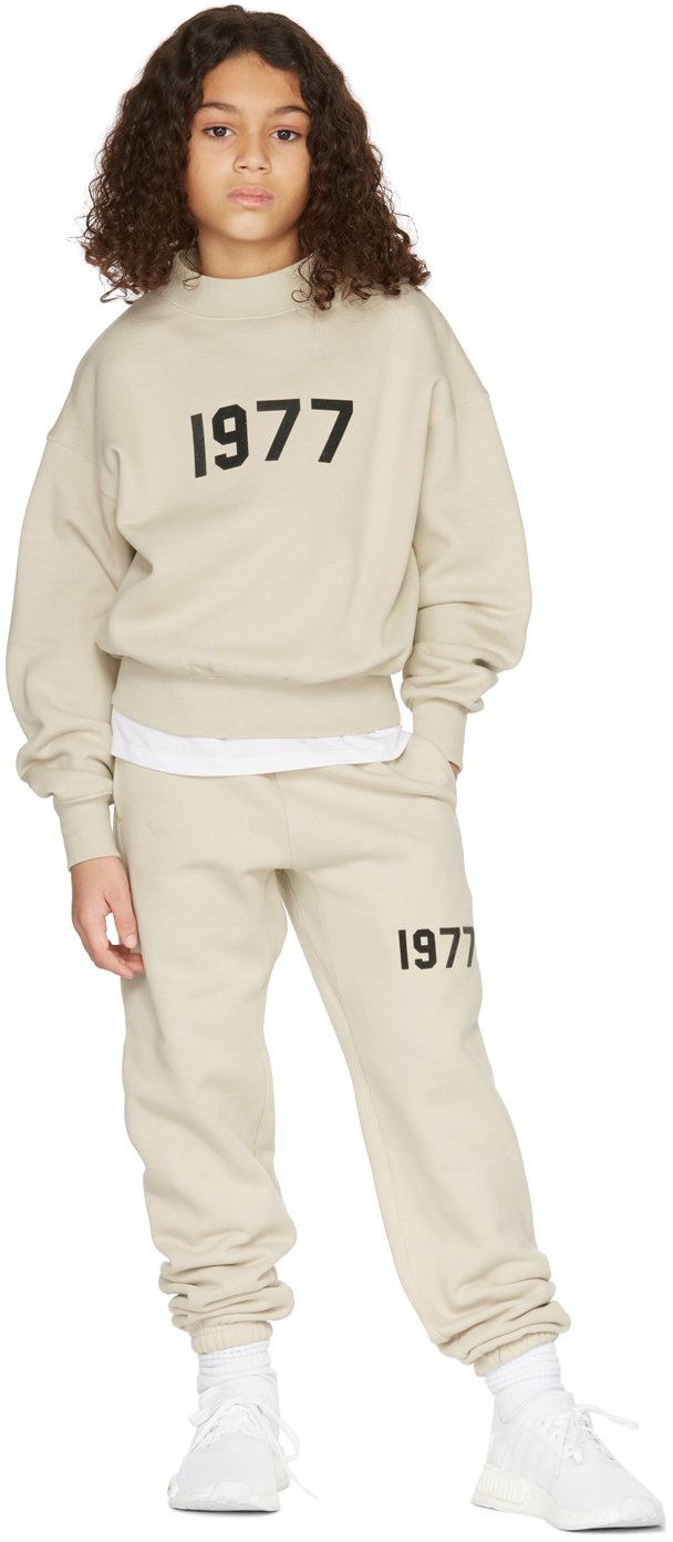 Kids Beige '1977' Sweatshirt by Fear of God ESSENTIALS on Sale