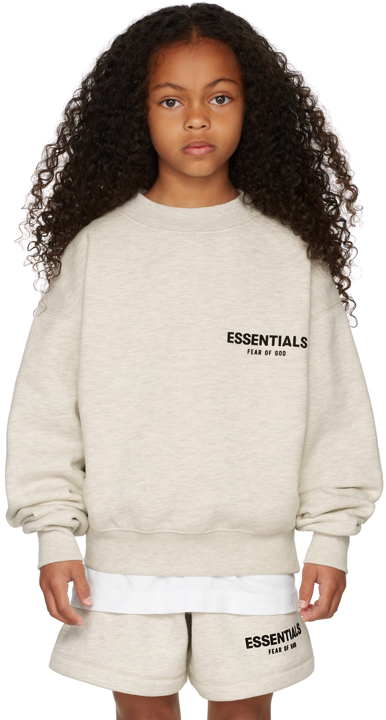 Essentials Kids Off-White Logo Sweatshirt