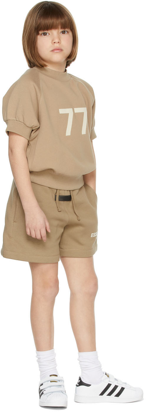 Essentials Kids Tan Fleece Shorts