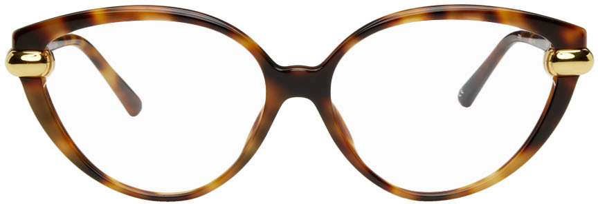 LINDA FARROW Tortoiseshell Palm Optical Glasses