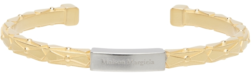 Maison Margiela: Gold & Silver Logo Bracelet | SSENSE Canada
