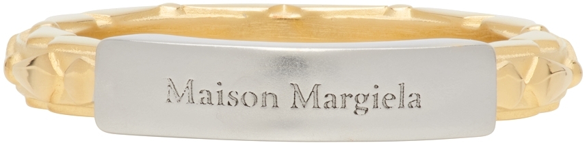 Maison Margiela Gold & Silver Logo Band Ring