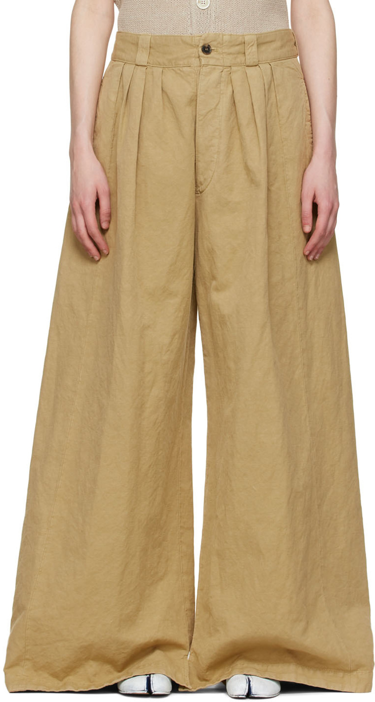 Beige Cotton Trousers