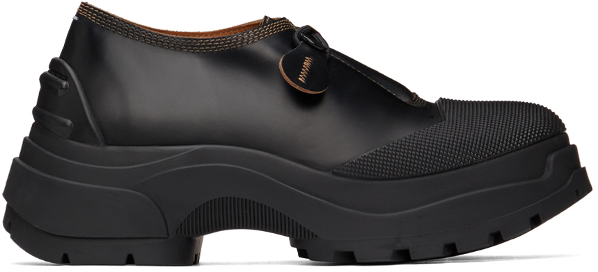 Maison Margiela: Black Chunky Oxfords 