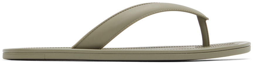 Maison Margiela: Gray Tabi Flat Sandals | SSENSE Canada