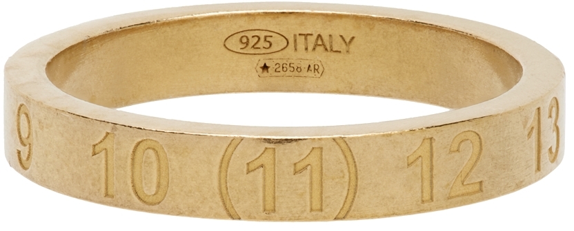 Gold Slim Numbers Ring