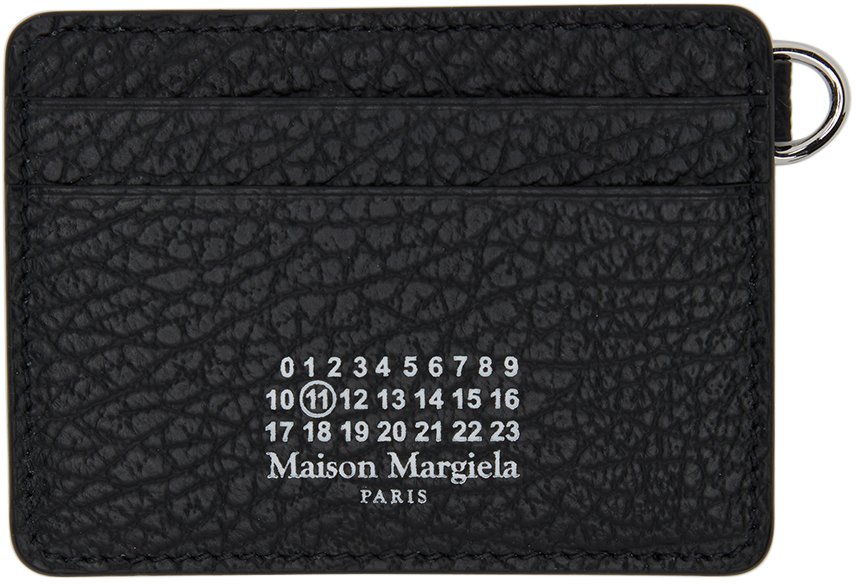 Maison Margiela ブラック ロゴ キーリング カードケース
