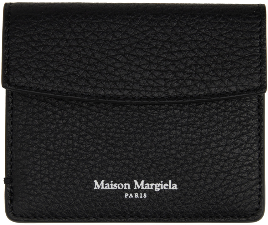 Maison Margiela Black Grained Leather Card Holder