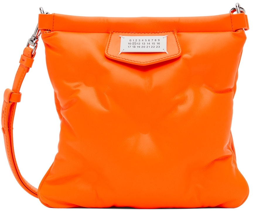 Orange Glam Slam Flat Messenger Bag In T3159 Orange Popsicl