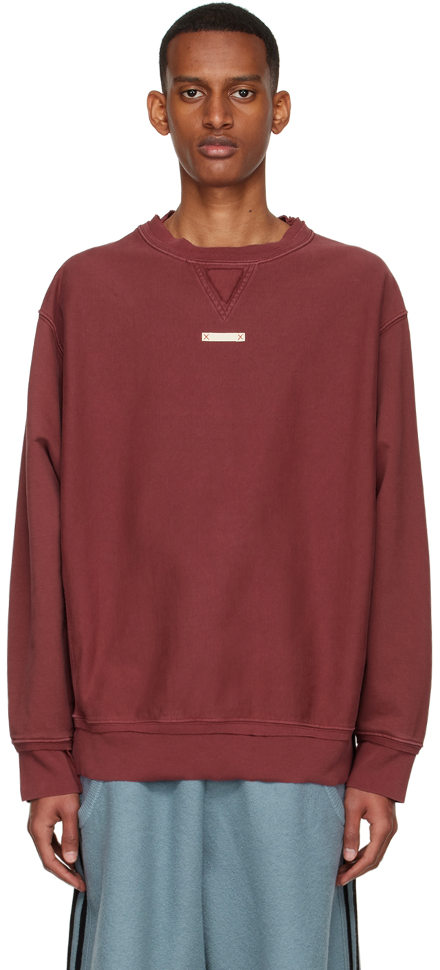 Maison Margiela Red Cotton Sweatshirt