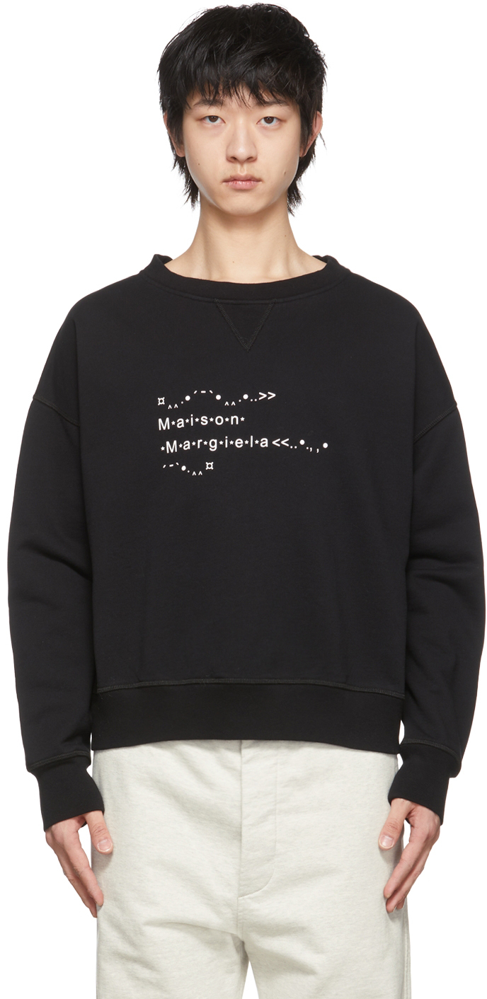 Maison Margiela Black Cotton Sweatshirt