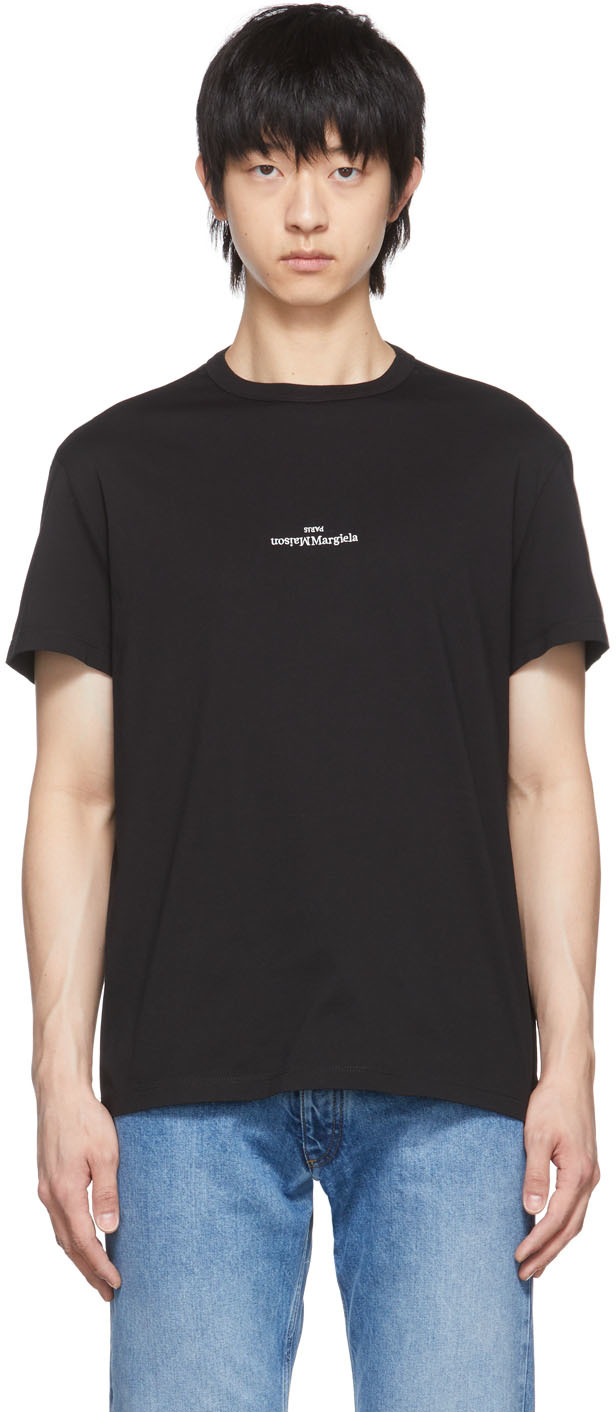 Maison Margiela: Black Cotton T-Shirt | SSENSE