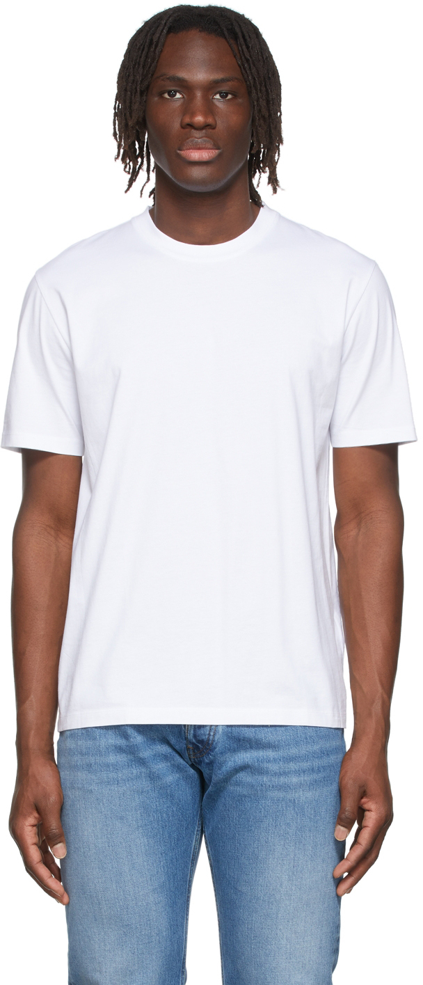 Maison Margiela Three-Pack White & Off-White Cotton T-Shirts