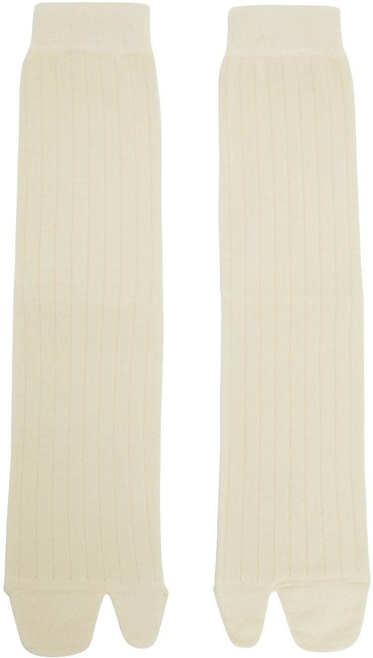 Maison Margiela OffWhite Tabi Socks SSENSE