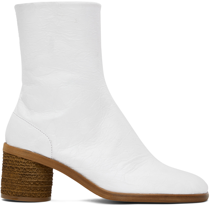 MAISON MARGIELA WHITE TABI BOOTS