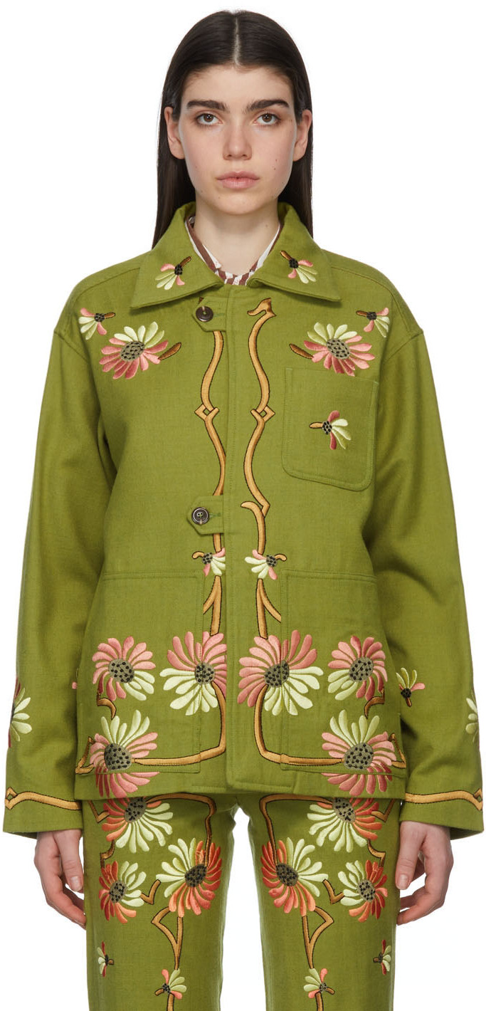 Bode Green Victorian Lime Jacket