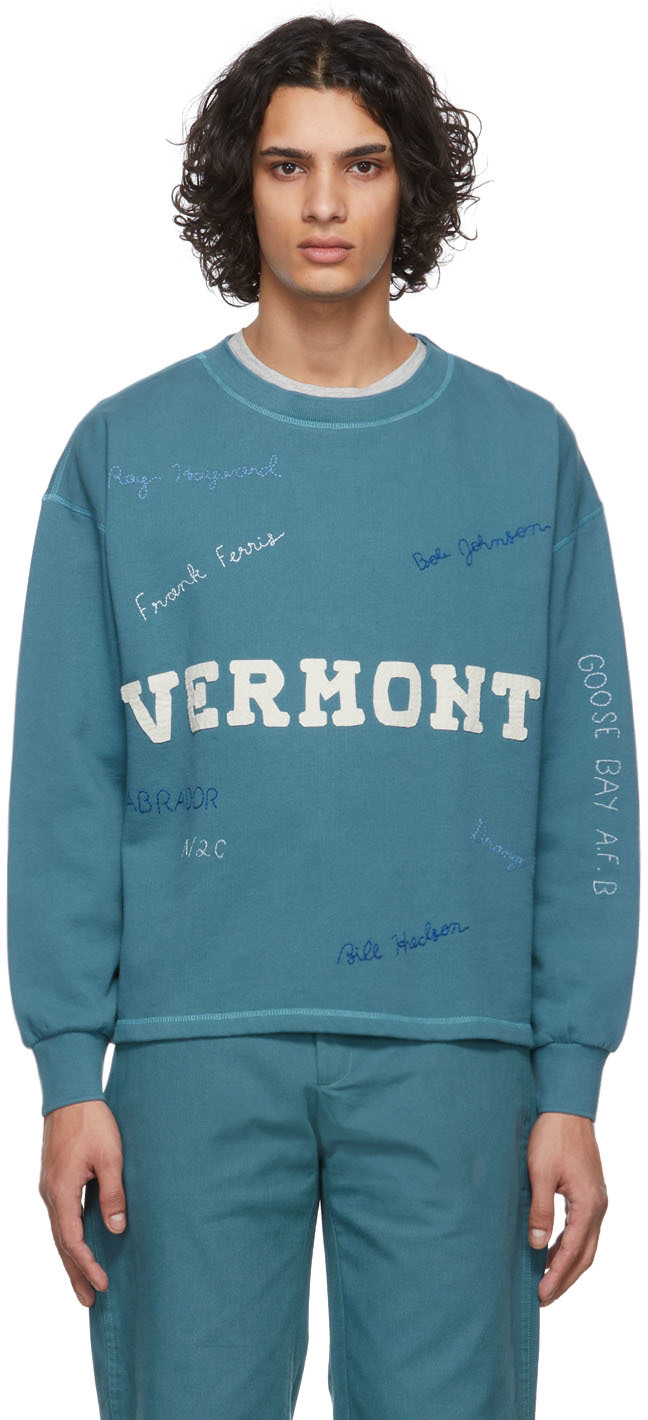 Bode Blue Vermont Keepsake Sweatshirt