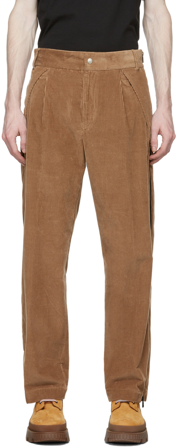 8 Moncler Palm Angels Brown Corduroy Trousers