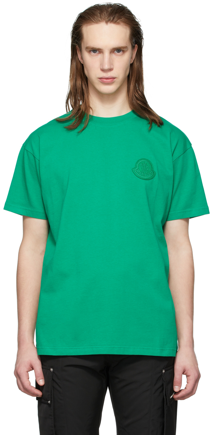 Moncler logo-patch long-sleeve T-shirt, Green