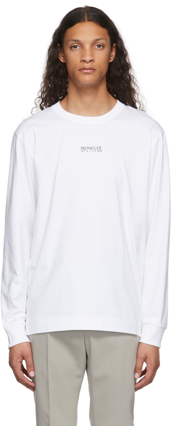6 Moncler 1017 ALYX 9SM White Logo Long Sleeve T-Shirt