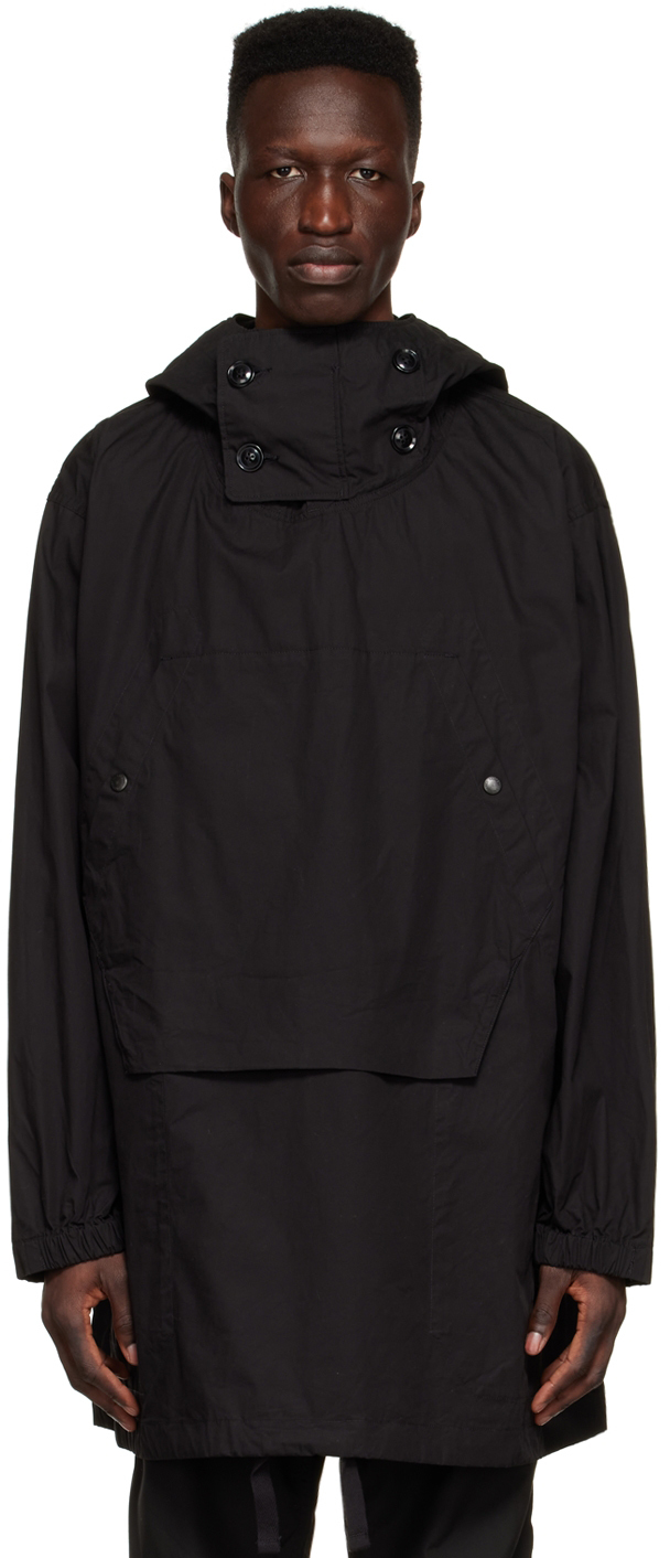 Engineered Garments Black Cotton Coat In Black Cotton Duraclo | ModeSens