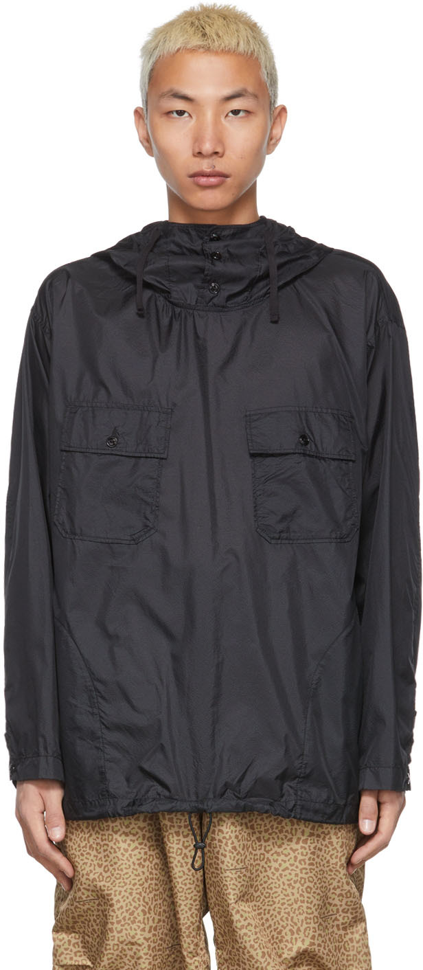 Engineered Garments: Black Micro Ripstop Jacket | SSENSE Canada