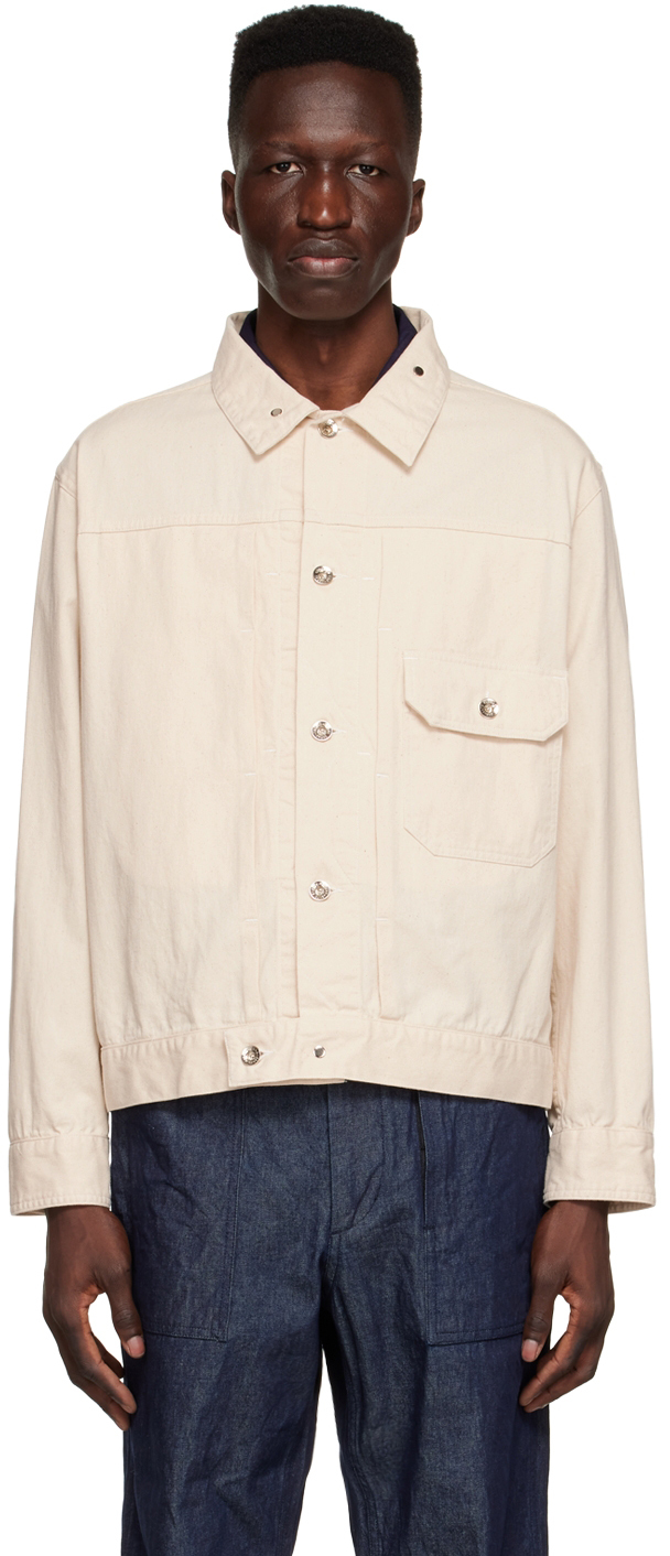 Engineered Garments Off-white Cotton Jacket In Natural | ModeSens