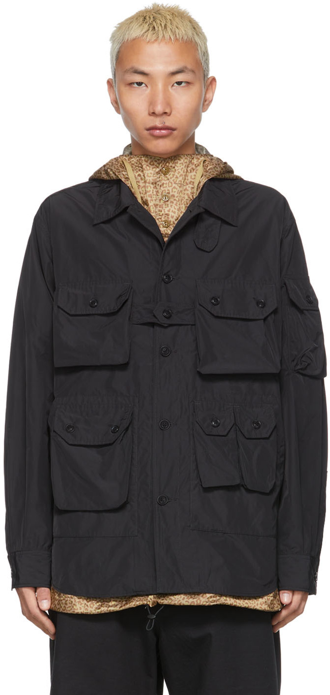 Engineered Garments: Black Memory Explorer Shirt Jacket | SSENSE Canada