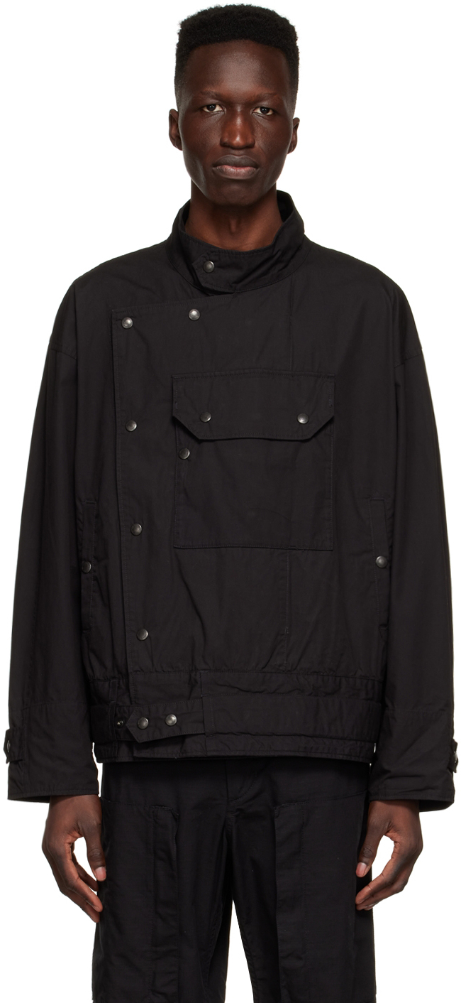 Engineered Garments Black Cotton Jacket In Black Cotton Duraclo