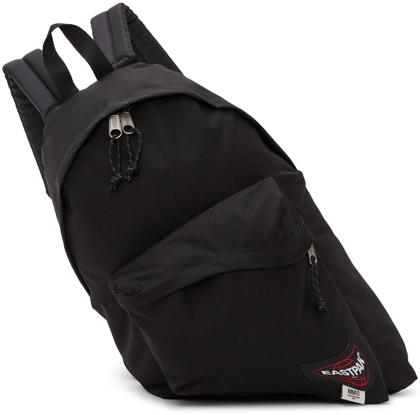 Black Edition Slant Backpack by MM6 Maison Margiela on Sale