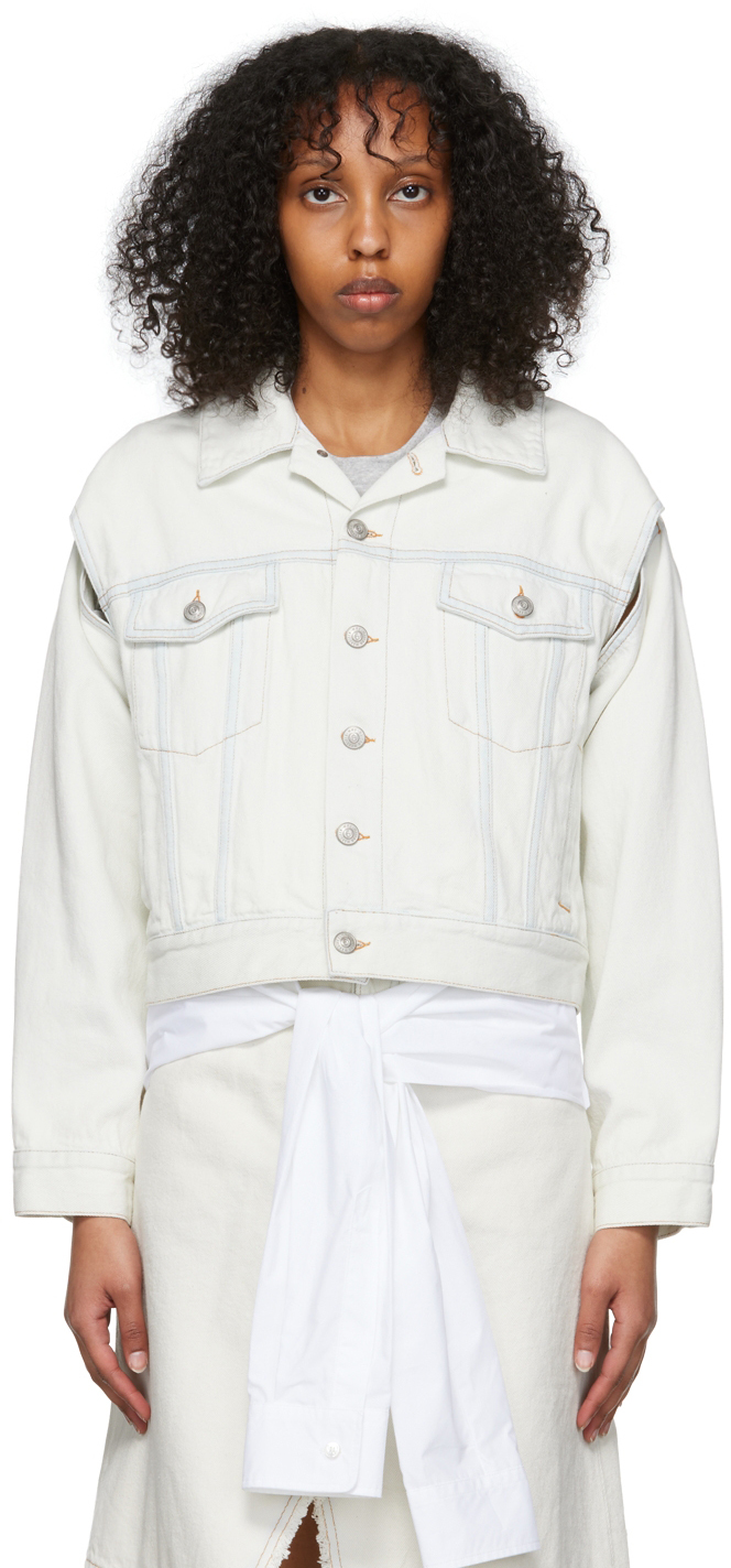 MM6 Maison Margiela Off-White Denim Jacket