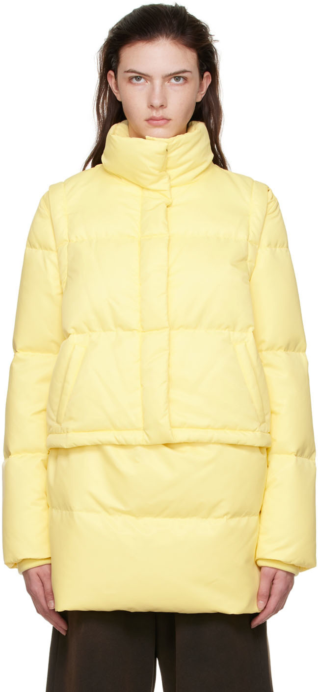 Yellow Nylon Down Jacket