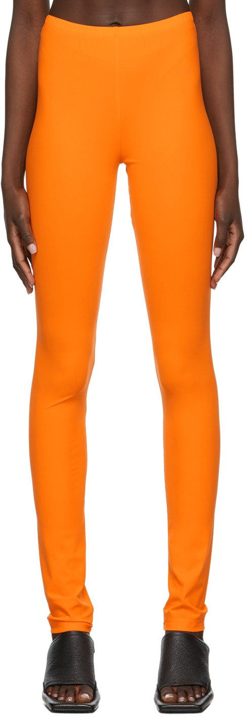 Orange Fitted Leggings