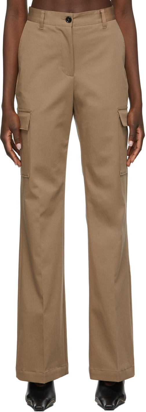 MM6 Maison Margiela Taupe Twill Cargo Trousers