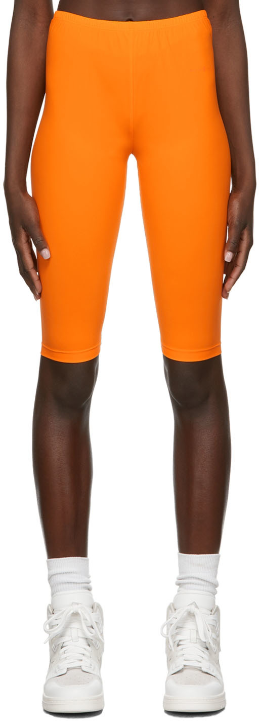 MM6 Maison Margiela Orange Fitted Bike Shorts