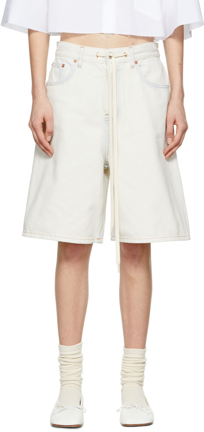 MM6 Maison Margiela SSENSE Exclusive Off-White Denim Shorts
