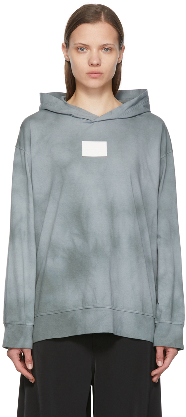 MM6 Maison Margiela: Gray Cotton Hoodie | SSENSE