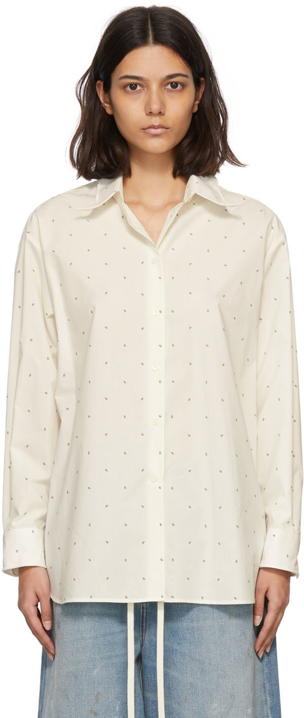 MM6 Maison Margiela Off-White Poplin Shirt