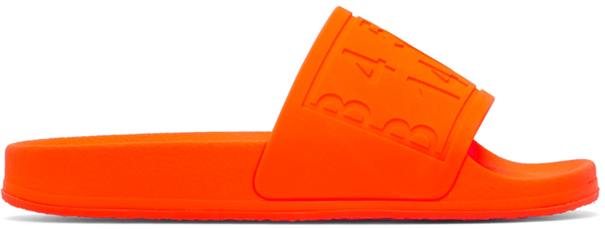 Mm6 Maison Margiela Orange Pool Slides In H2804 Orange Fluo