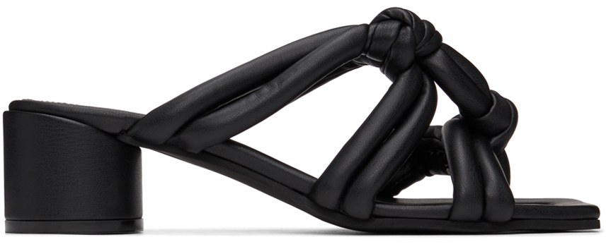 Mm6 Maison Margiela Black Mignon Heeled Sandals In T8013 Black