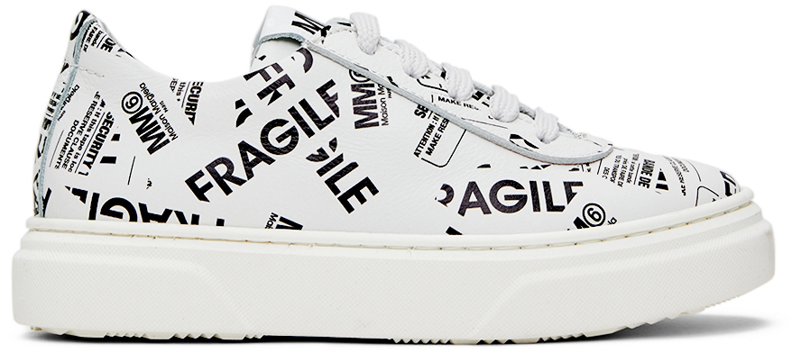 Kids White Logo Sneakers by MM6 Maison Margiela on Sale