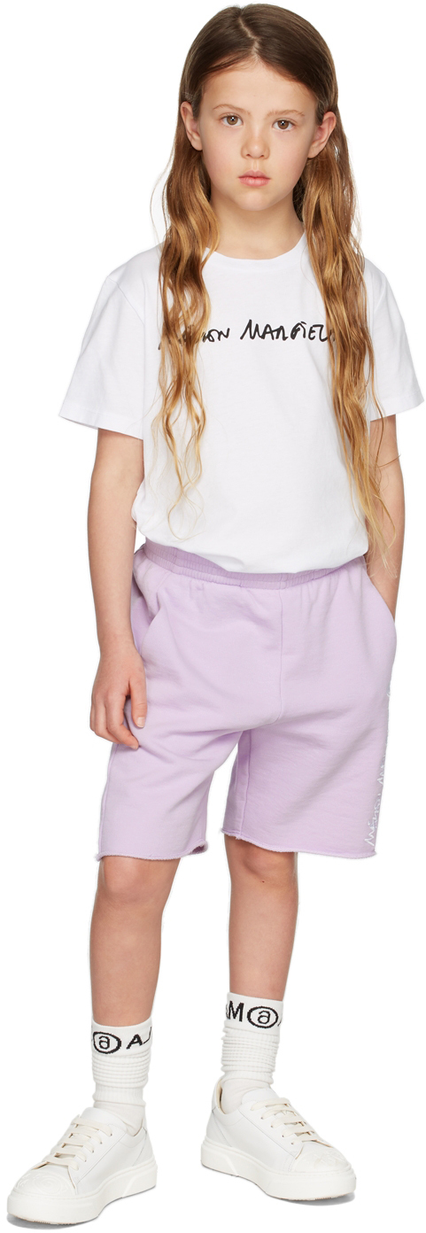 Kids Purple Logo Shorts by MM6 Maison Margiela | SSENSE Canada