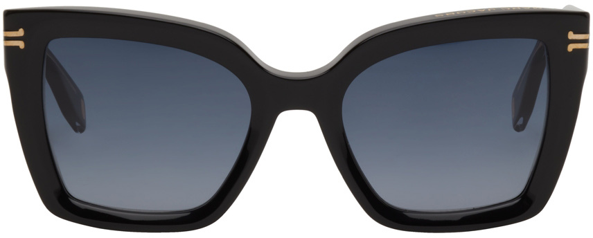 Black Icon Edge Oversized Square Sunglasses
