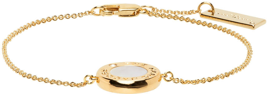 Marc Jacobs Gold & Mother-Of-Pearl 'The Medallion' Bracelet