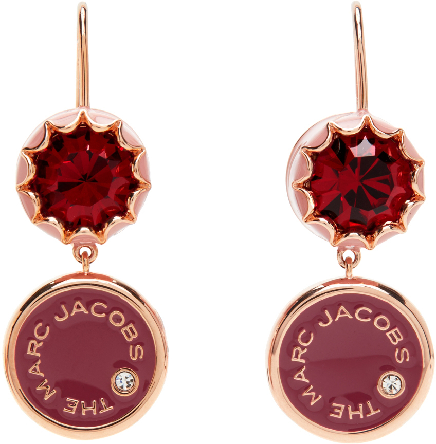 marc jacobs rose gold earrings