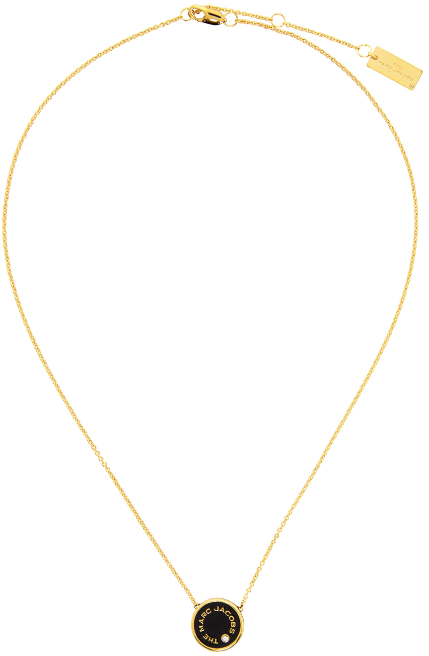 Marc Jacobs Gold & Black 'The Medallion' Pendant Necklace