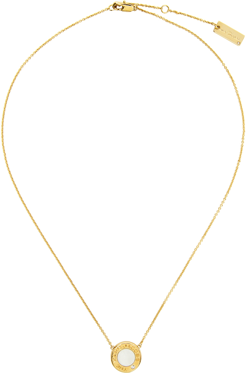 Marc Jacobs Gold Mother-Of-Pearl 'The Medallion' Necklace